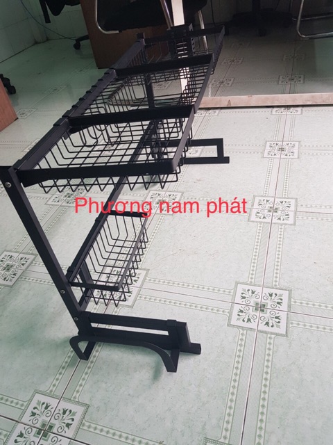 [KỆ ĐẸP VÀ CHẮC CHẮN GIÁ SỈ] DÀI 85CM ĐEN Kệ Chén Đa Năng THÔNG MINH ĐẶT TRÊN CHẬU DÀNH CHO CHẬU 2 HỘC Giá Để Bát ĐũA