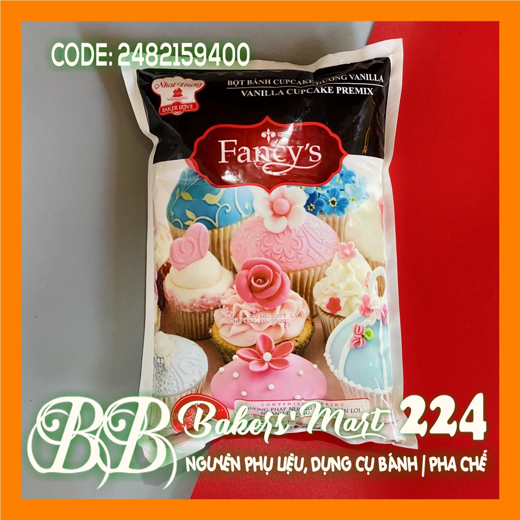 Bột trộn sẵn làm bánh CUPCAKE VANILLA hiệu FANCY'S - Gói 1.5kg