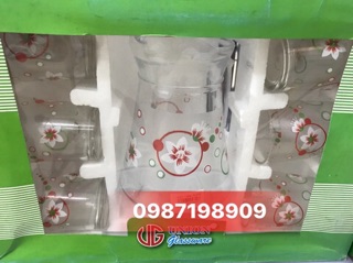 Bộ bình và 6 cốc thuỷ tinh