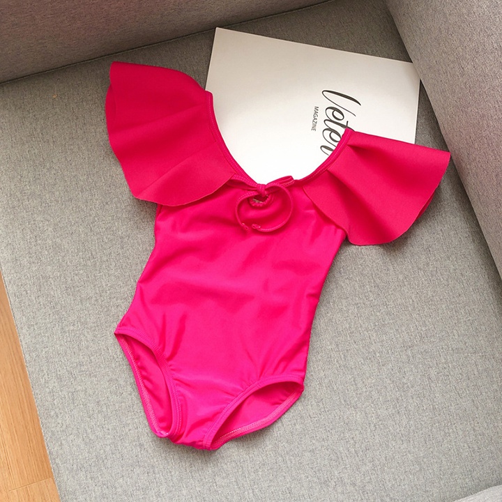 Bộ Đồ Bơi Bé Gái Habi Fashion HB2234 Đi Biển Tay Cánh Tiên Nơ Lưng Cho Bé từ 10kg đến 26kg HABI17