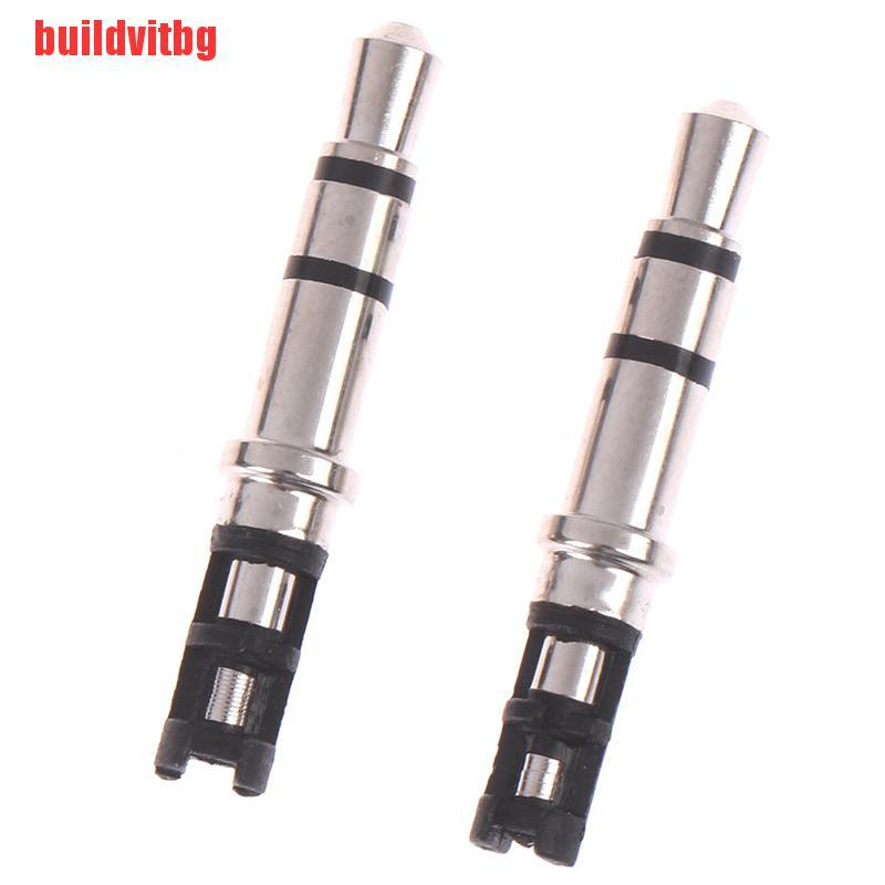 {buildvitbg}10Pcs 3.5mm 3 pole male soldering repair headphone audio jack plug GVQ