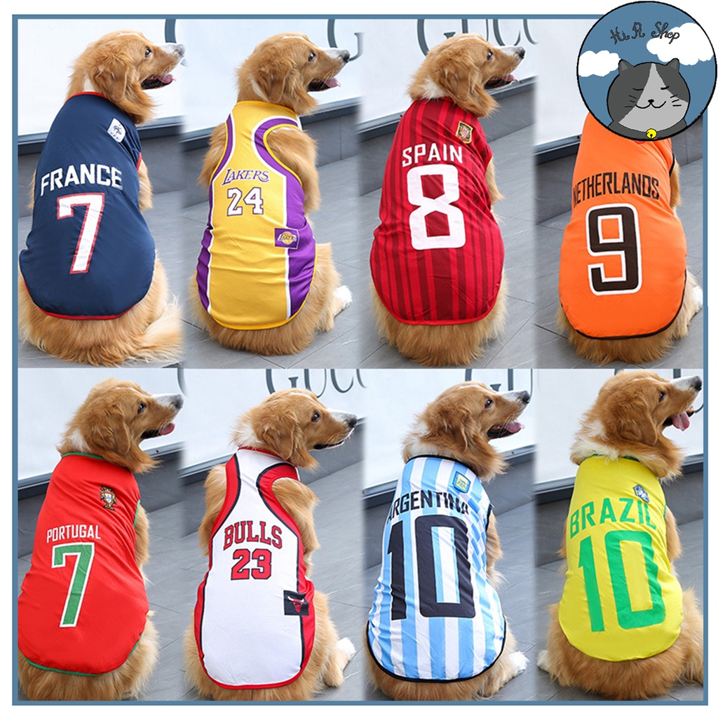 Áo Ba Lỗ In Hình Bóng Đá Các Nước Thiết Kế Xinh Xắn Cho Thú Cưng Áo Mùa Hè Cho Chó Mèo