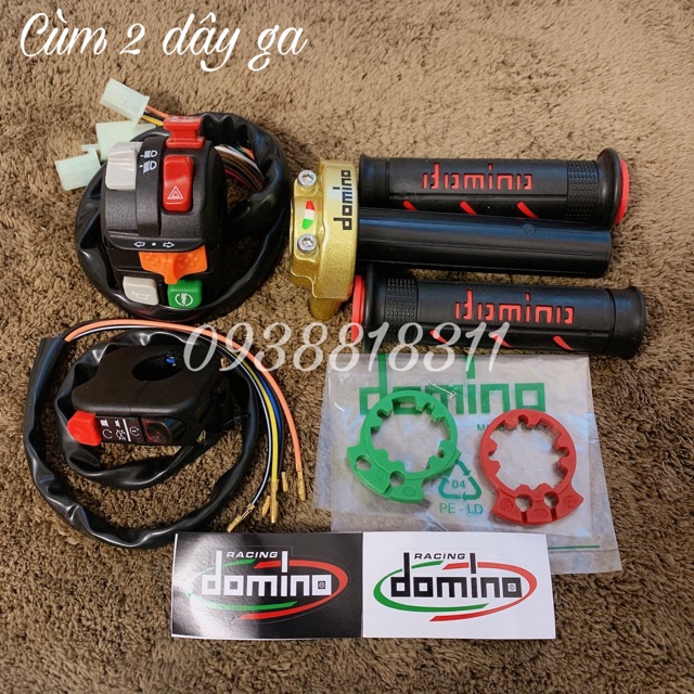 Combo cùm tăng tốc Domino + cùm công tắc Honeywell + cùm On Off + bao tay Domino