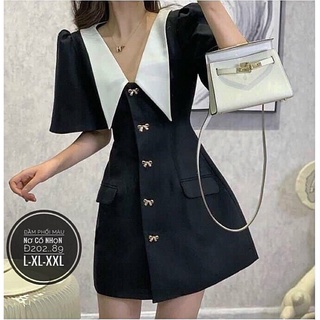 N.T BIGSIZE đầm nơ cổ nhọn