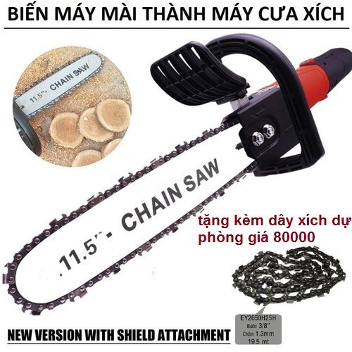 Lưỡi cưa xích gắn máy mài Makita có bình tra dầu tự động tặng thêm 1 lưỡi cưa xích