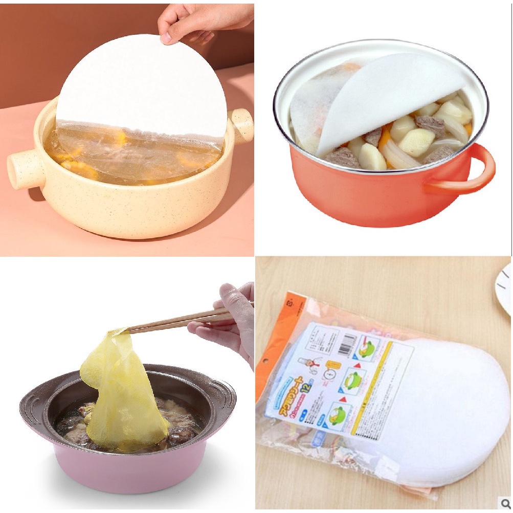 Set 12 giấy thấm hút dầu mỡ thức ăn an toàn sức khỏe