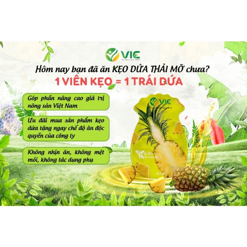 kẹo dứa giảm cân VIC ( 1 viên)