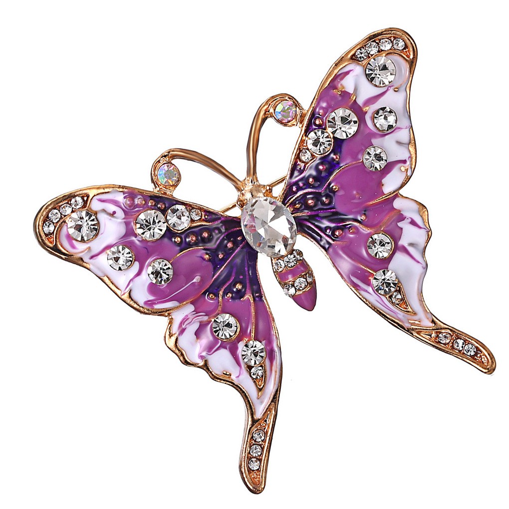 Ghim Cài Áo Hình Côn Trùng Đính Đá Nhiều Màu Sắc