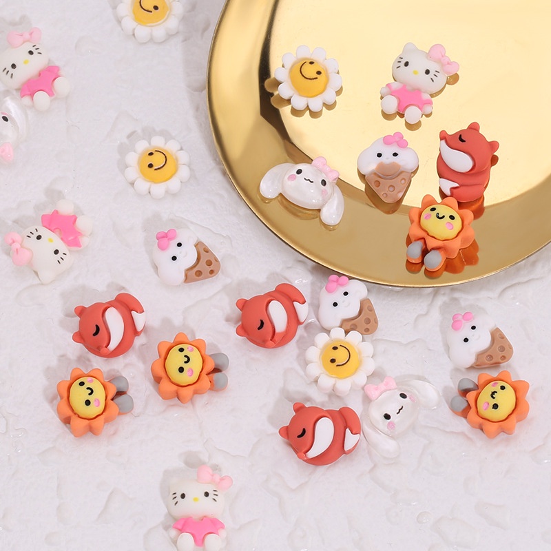 Bộ Phụ Kiện Trang Trí Móng Tay 3D DIY Hoạt Hình Đáng Yêu