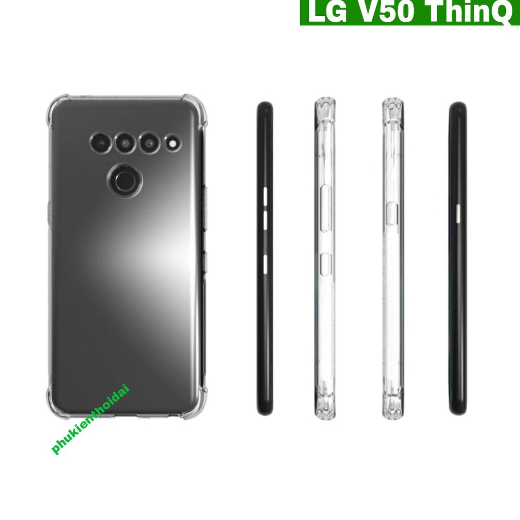 Ốp lưng LG V40 / LG V50 ThinQ / V60 ThinQ 💥Freeship💥 dẻo trong lồi 4 góc chống sốc cao cấp