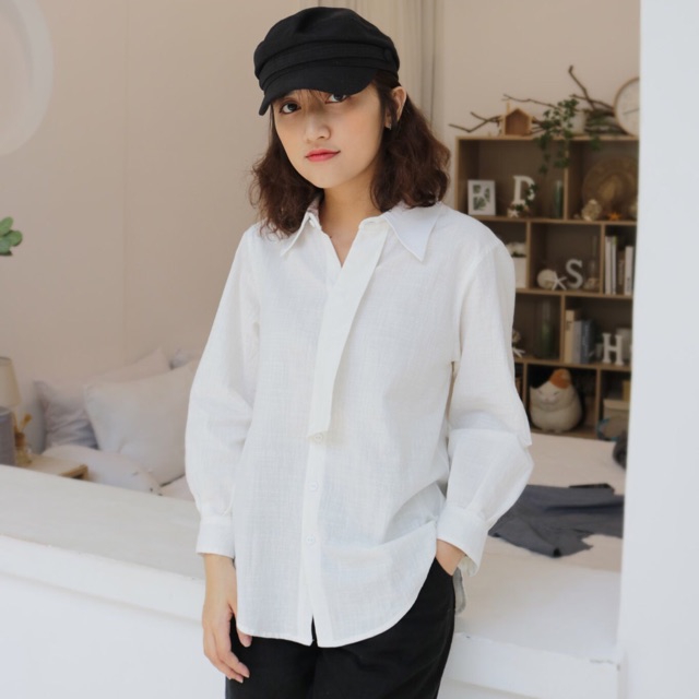 Áo Sơ Mi Tay Dài Chất Liệu Linen