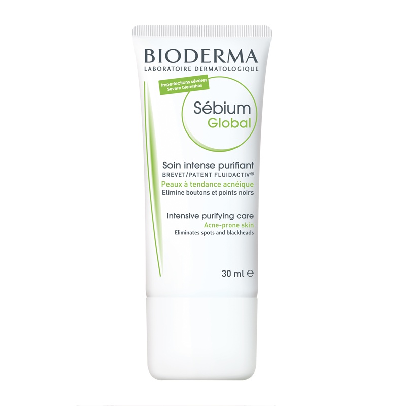 SP0470 Kem Dưỡng Da Bioderma Sebium Global 30ml Giúp Giảm Mụn, Ngăn Ngừa Mụn Tái Phát dành cho da dầu - Pháp
