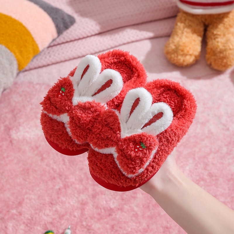 Dép lông thỏ  mang trong nhà  cho bé  gái