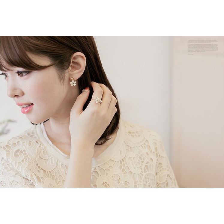 Khuyên tai bông tai hoa mai mùa xuân thời trang phong cách Hàn Quốc i20