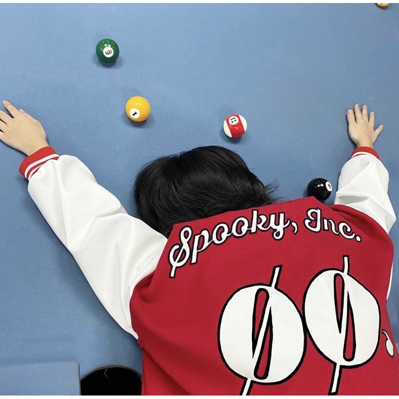 Áo Khoác Dạ Đỏ Phối Da - Varsity Jacket | BigBuy360 - bigbuy360.vn
