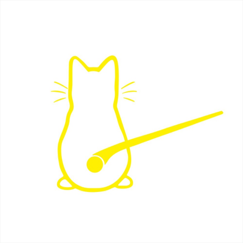 Sticker Dán Kính Xe Hơi Hình Mèo Vui Nhộn