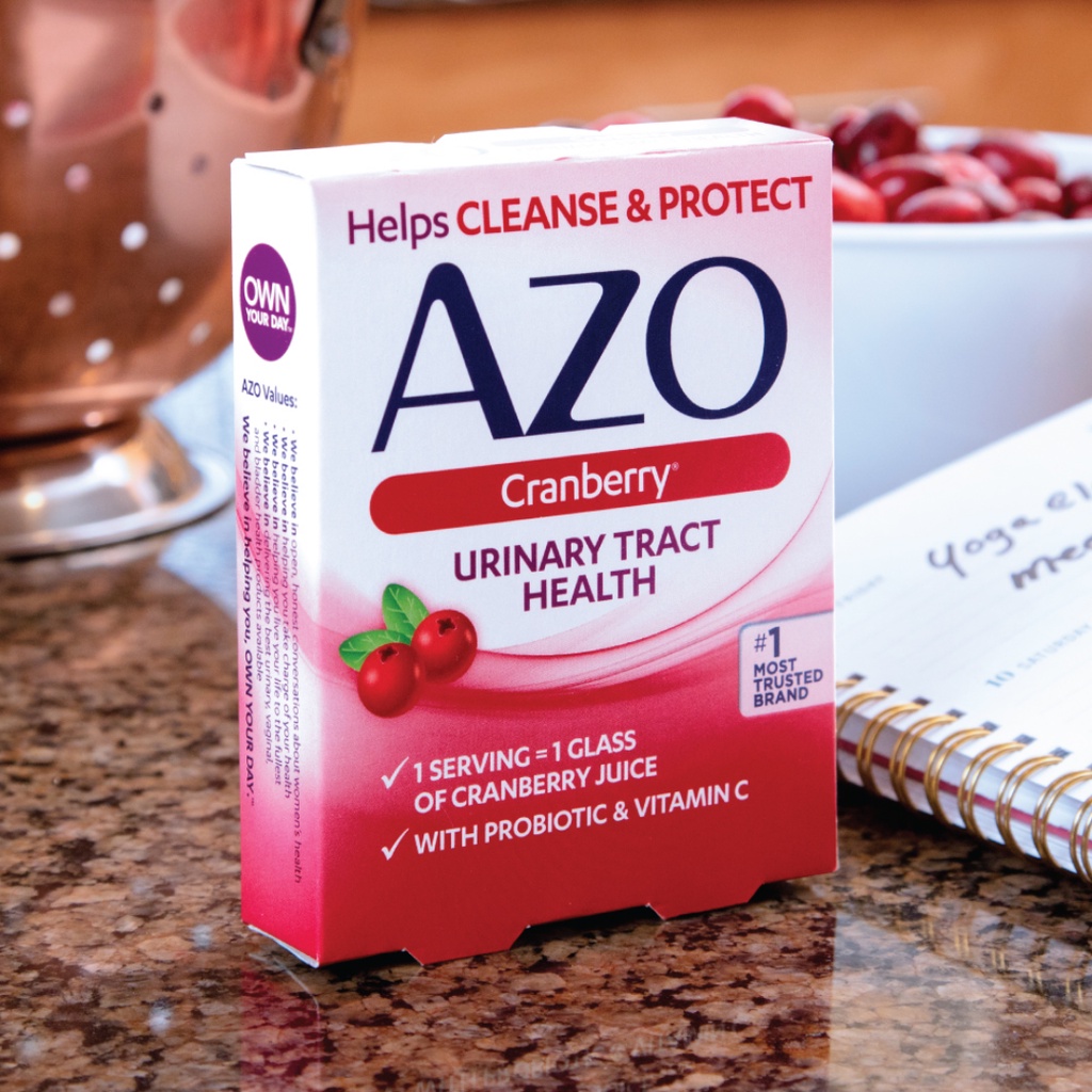 Viên uống AZO đỏ hỗ trợ bàng quang và tiết niệu khỏe mạnh AZO Cranberry Urinary Tract Health 50 viên.