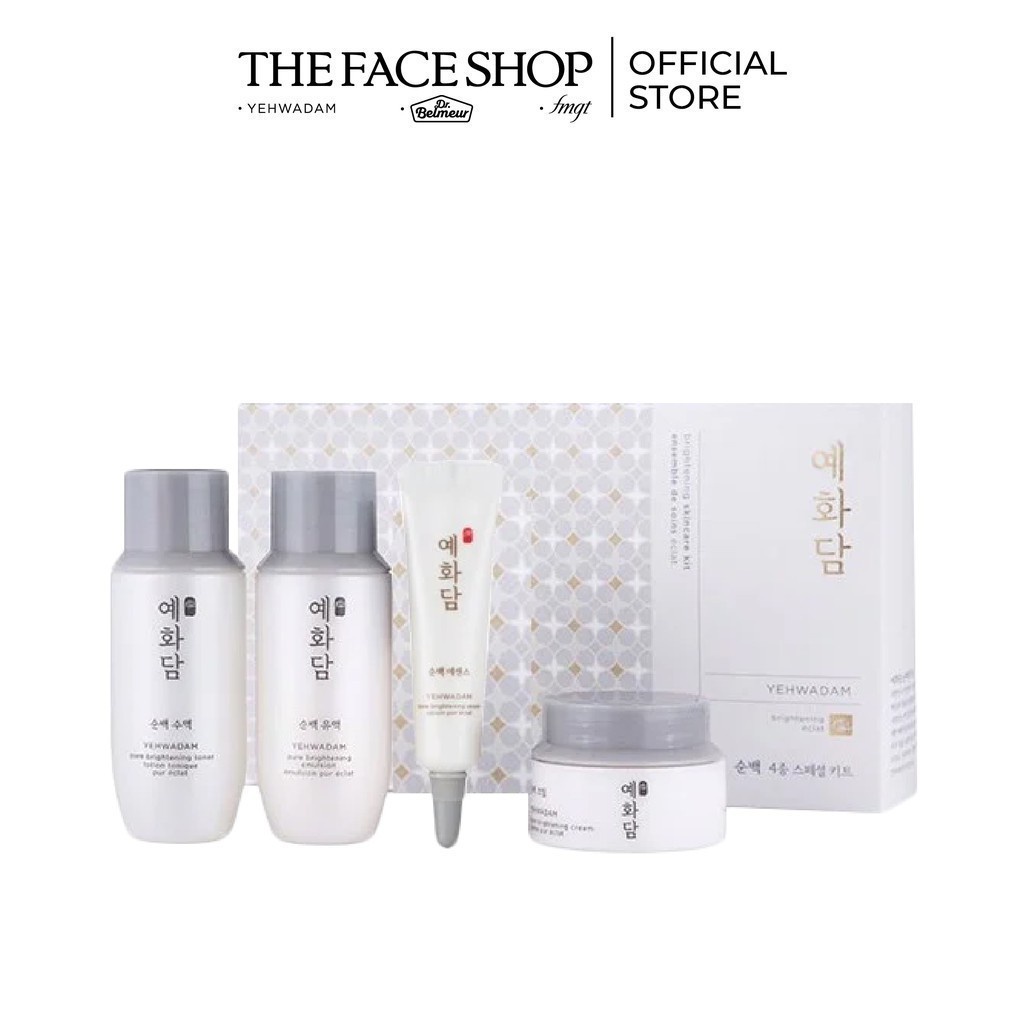 Bộ sản phẩm dưỡng da TheFaceShop YEHWADAM PURE BRIGHTENING SKINCARE KIT 32ml+32ml+10ml+10ml(HSD 11/2022)