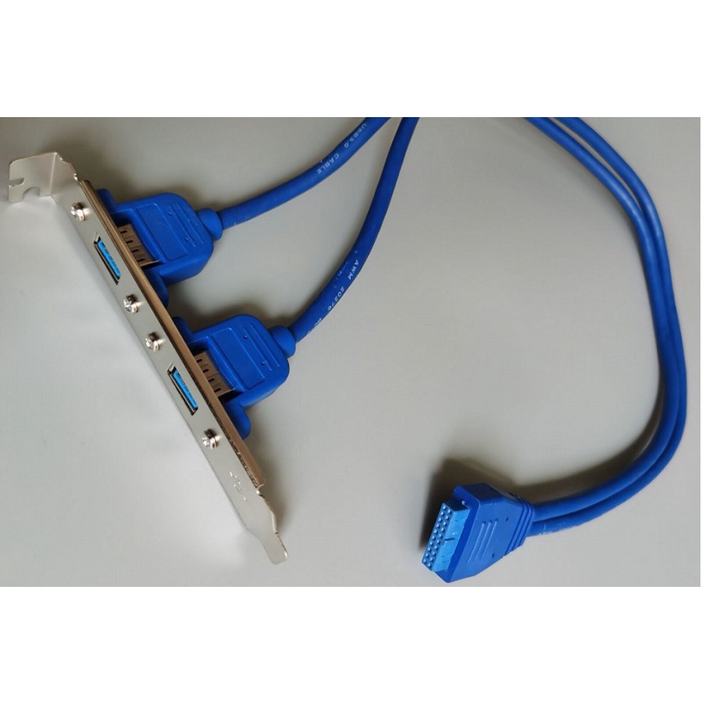 Bo mạch chủ USB 3.0 20 chân sang cáp USB 3.0 kép, cáp vách ngăn khung sau USB 3.0