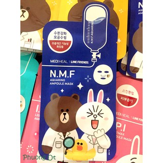 Mặt nạ giấy Mediheal Line Friends Xanh dương NMF Aquaring
