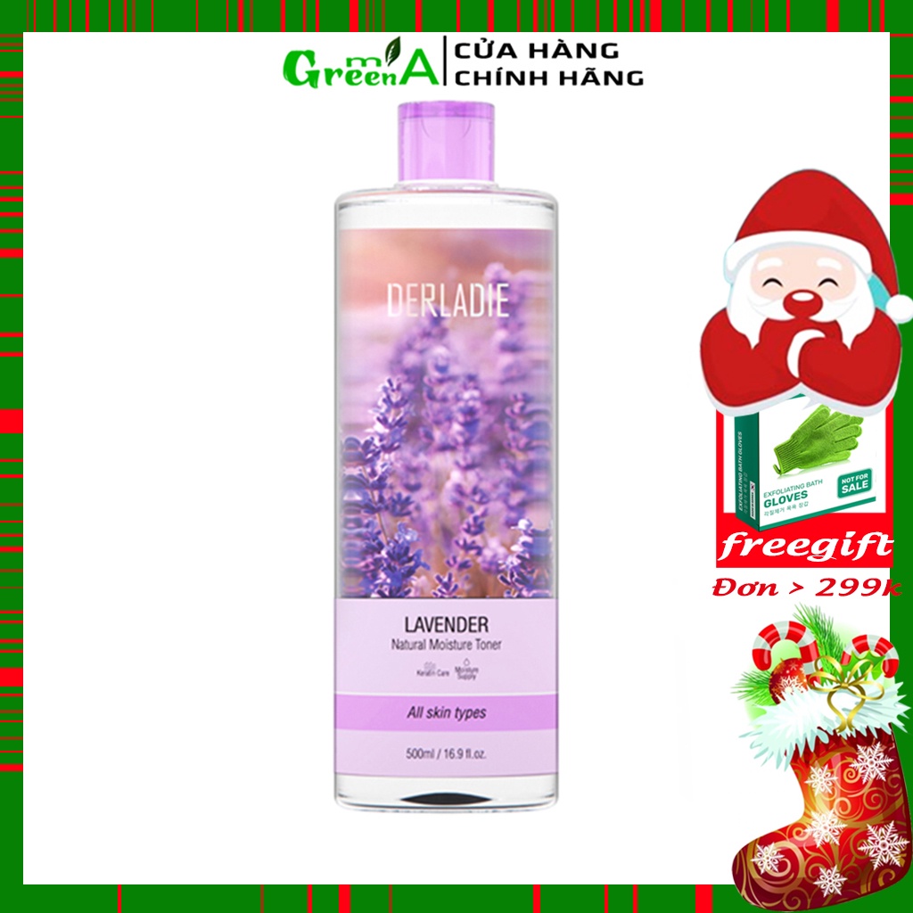 Toner Nước Hoa Hồng Derladie Lavender Oải Hương Kiềm Dầu, Giảm Mụn Chiết Xuất Hoa Lavender 500ml