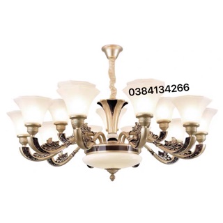 [TẶNG KÈM BÓNG LED TIẾT KIỆM ĐIỆN] ĐÈN CHÙM TÂN CỔ ĐIỂN 8 TAY