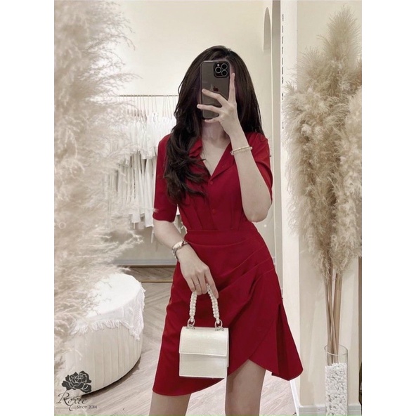 BIGSIZE  Đầm cổ sơ mi thanh lịch bigsize 50-90kg