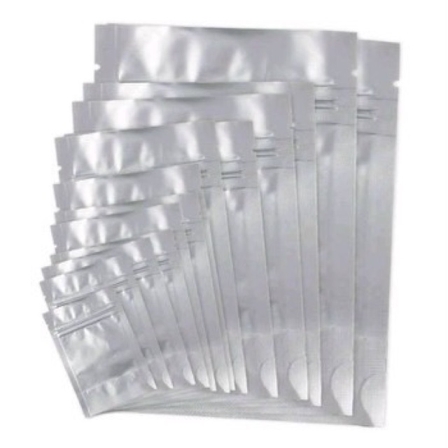 Túi zip bạc nhiều kích thước