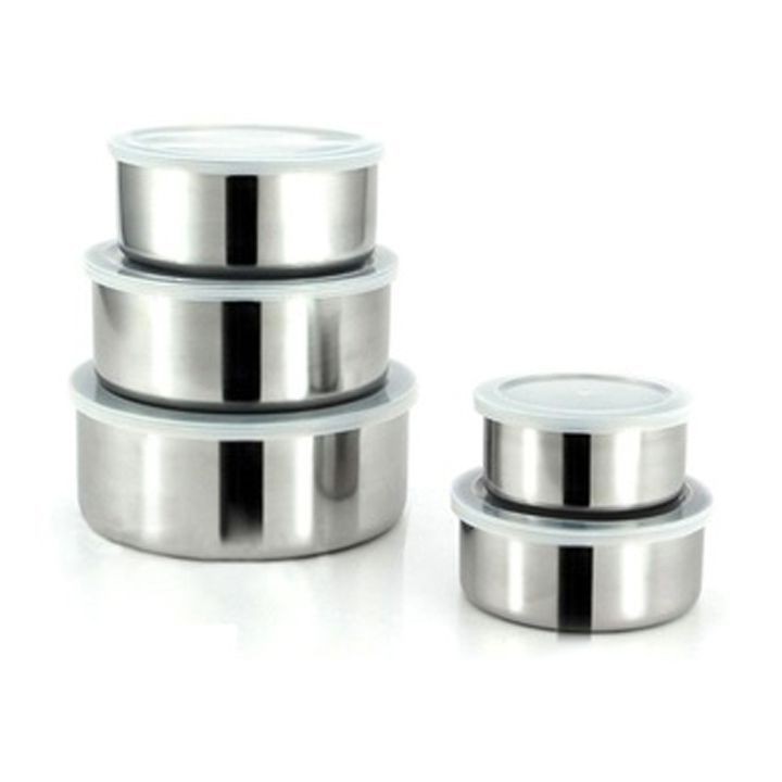 Bộ 5 Hộp Inox Đựng Thực Phẩm Có Nắp Đậy