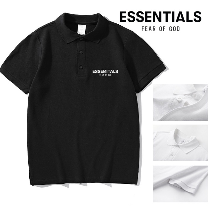 Áo polo essentials nam nữ chất liệu cá xấu cotton co giãn 4 chiều không xù lông chuẩn from áo essentials thun