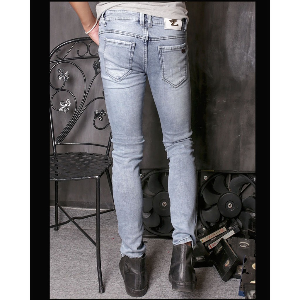 Quần Jeans Skinny bạc xanh