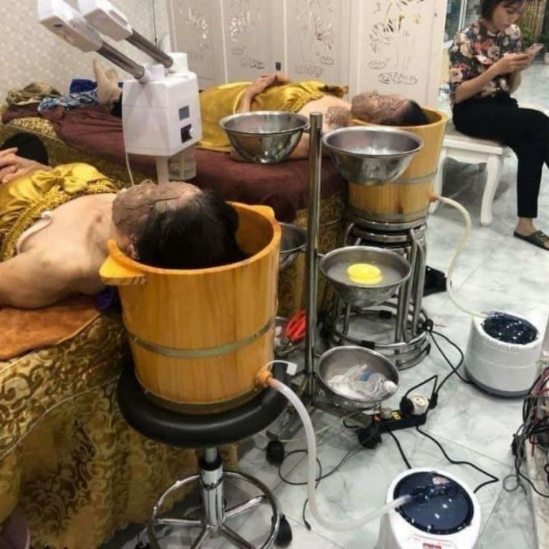 Bồn xông đầu dưỡng sinh (1 bồn và 1 máy)