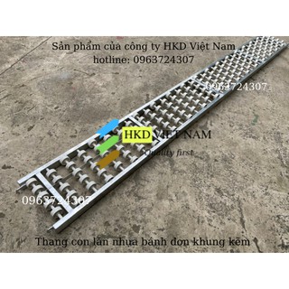 Thang con lăn nhựa bánh đơn (Thanh 1,5m có móc nối)