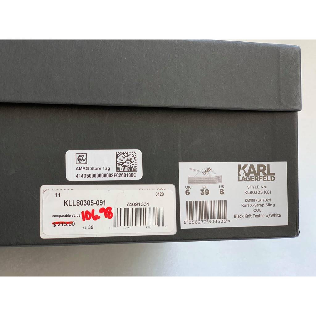 GIÀY SANDAL KARL LAGERFELD KAMINI PLATFORM SLING KL80305091 SIZE 39