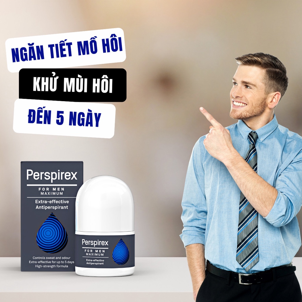 Combo Lăn Khử Mùi Toàn Thân Perspirex For Men Maximum 20ml Và Lotion Hand and Foot 100ml