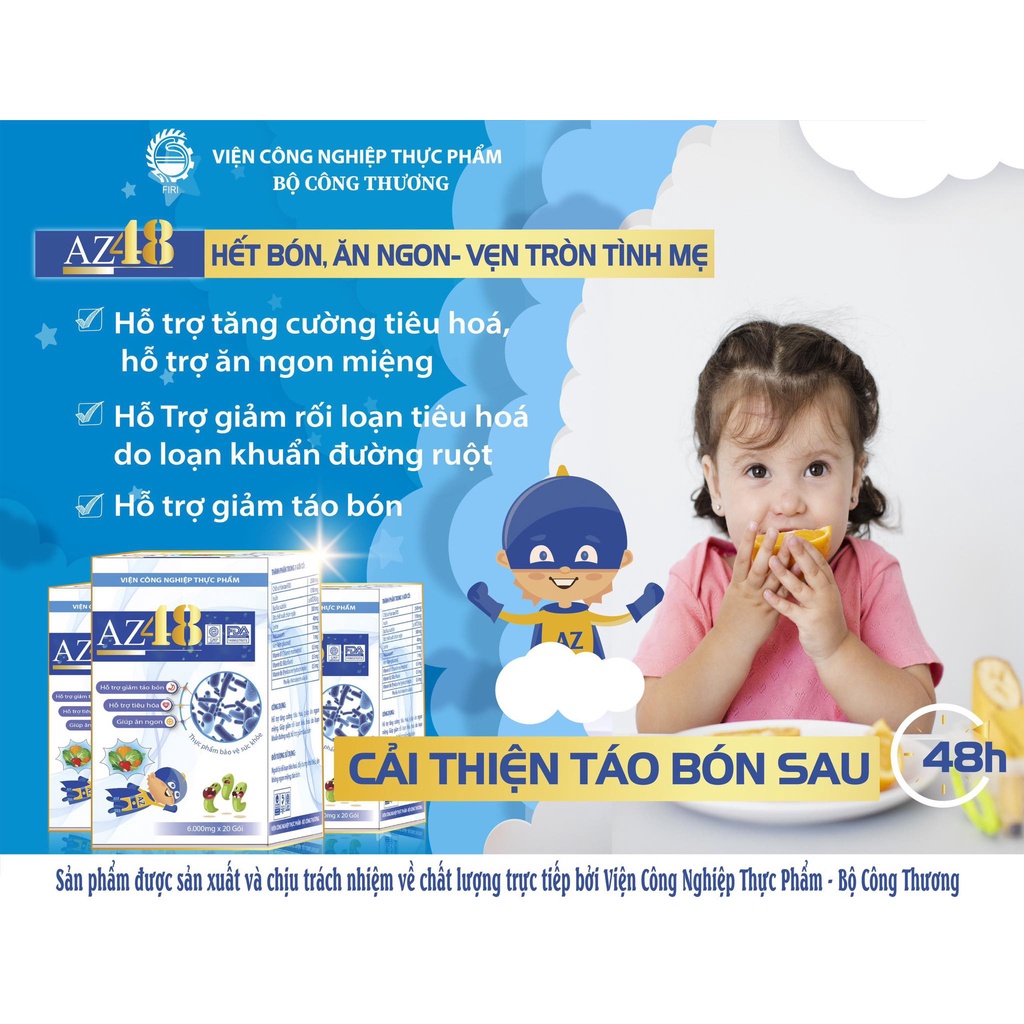 combo 2 hộp men AZ48 - Men az48 hỗ trợ tiêu hóa - giúp bé hết táo bón-hết biếng ăn-bé ăn ngon