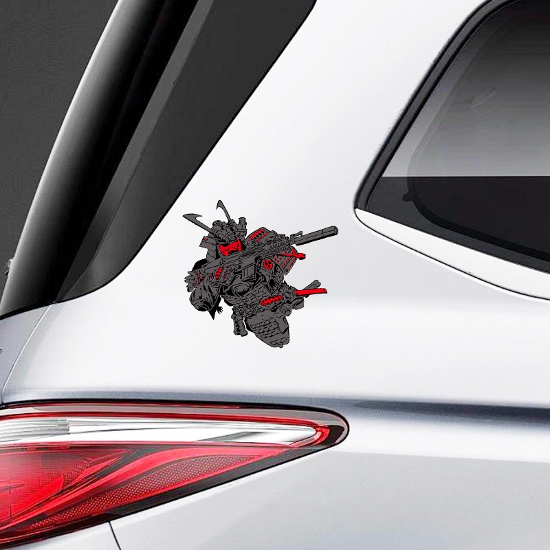 Hình dán trang trí xe hơi Samurai Nhật Bản Decal phản quang xe máy chiến binh Nhật Bản cho Honda