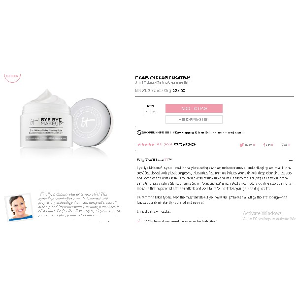 Tách set mỹ phẩm từ máy Clarisonic