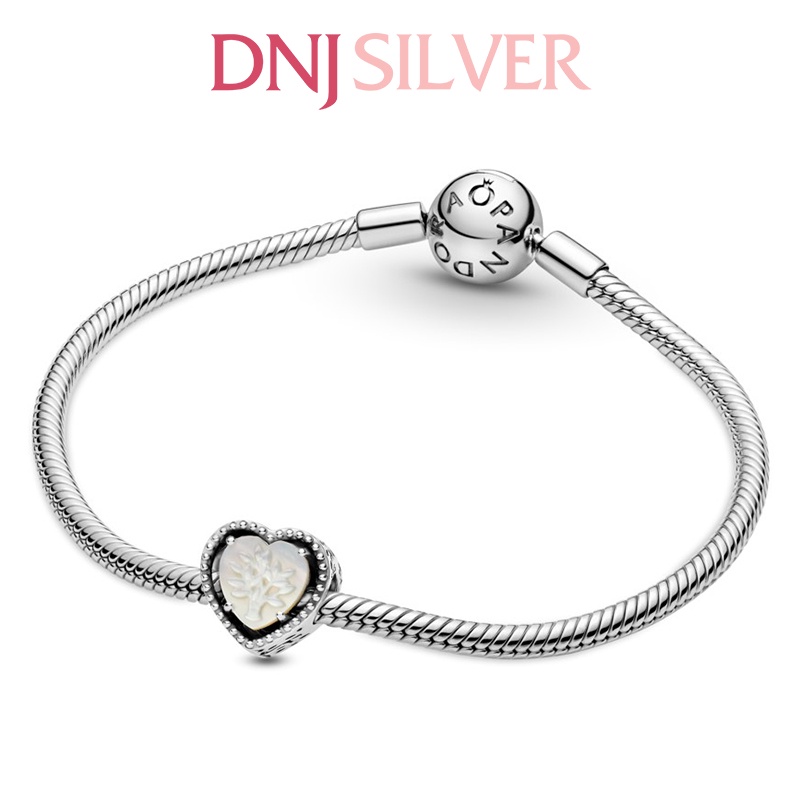 [Hàng cao cấp] Charm bạc 925 cao cấp, hàng chuẩn bạc - Charm Openwork Heart &amp; Family Tree thích hợp để mix vòng tay
