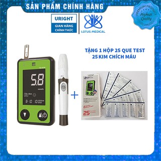Máy đo đường huyết uright td4278 - máy đo tiểu đường tặng kèm 25 kim thử và 25 kim chích