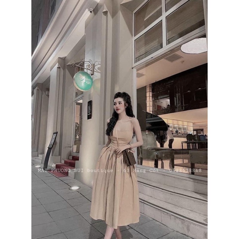 [Mã FAGREEN245 giảm 10% tối đa 30K đơn 99K] Váy 2s xếp ly có đệm ngực | BigBuy360 - bigbuy360.vn