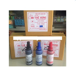 (Combo 10 hộp = 100 chai) mực lông dầu có đầu viết thế hưng 80ml chính hãng