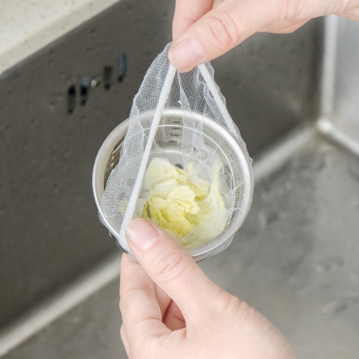 Khung giữ lưới kèm 50 lưới lọc rác loại lớn, lọc thức ăn thừa gắn bồn rửa chén,Giá treo túi chặn rác KhungLRLL50