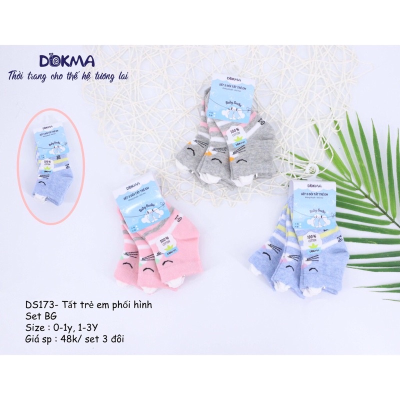 Set 3 đôi vớ cho bé sơ sinh 0-3m-Tất chân cho bé