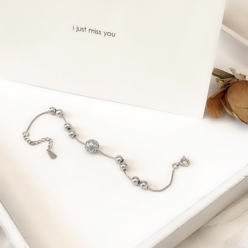 Lắc Chân Mạ Bạc 925 Phong Cách Hàn Quốc Thời Trang Cho Nữ