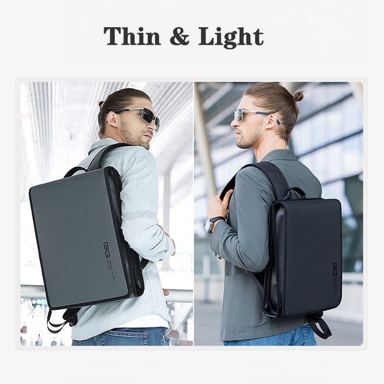 BANGE Balo đựng laptop 14inch mỏng nhẹ chống thấm nước chống sốc phù hợp cho nam