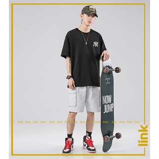 Áo thun NY newyork logo trước ngực nhiều màu tay dài dáng rộng ( Đen, Trắng )