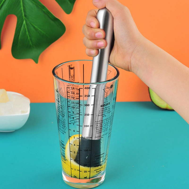 Bộ Cốc Lắc Pha Chế Rượu Cocktail Trong Suốt Có Thang Đo Tiện Lợi Dành Cho Bartender