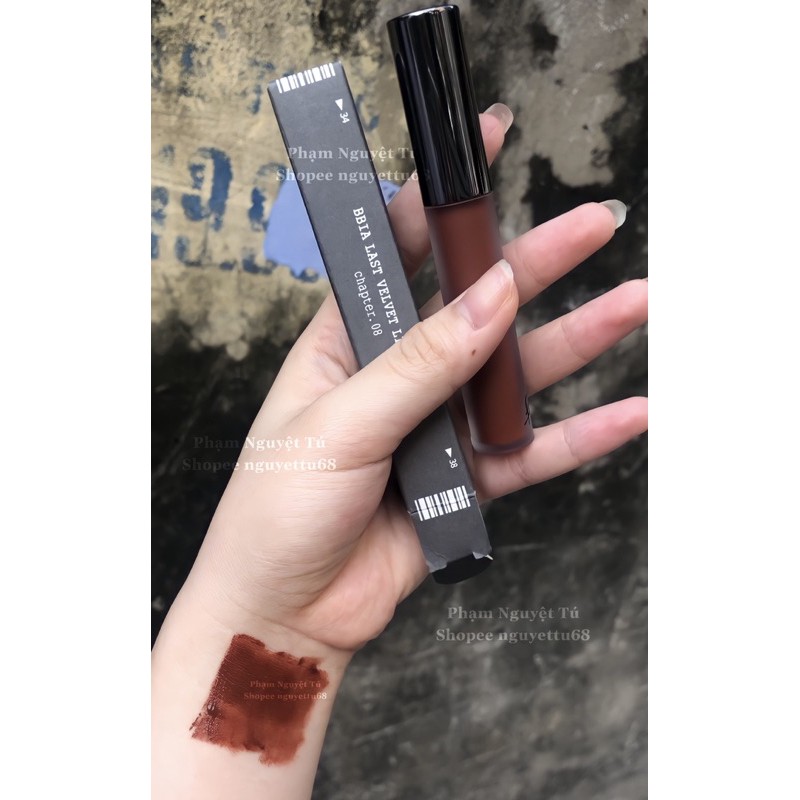 Son BB last velvet lip tint kem mịn lì lên màu siêu chuẩn có ảnh thật