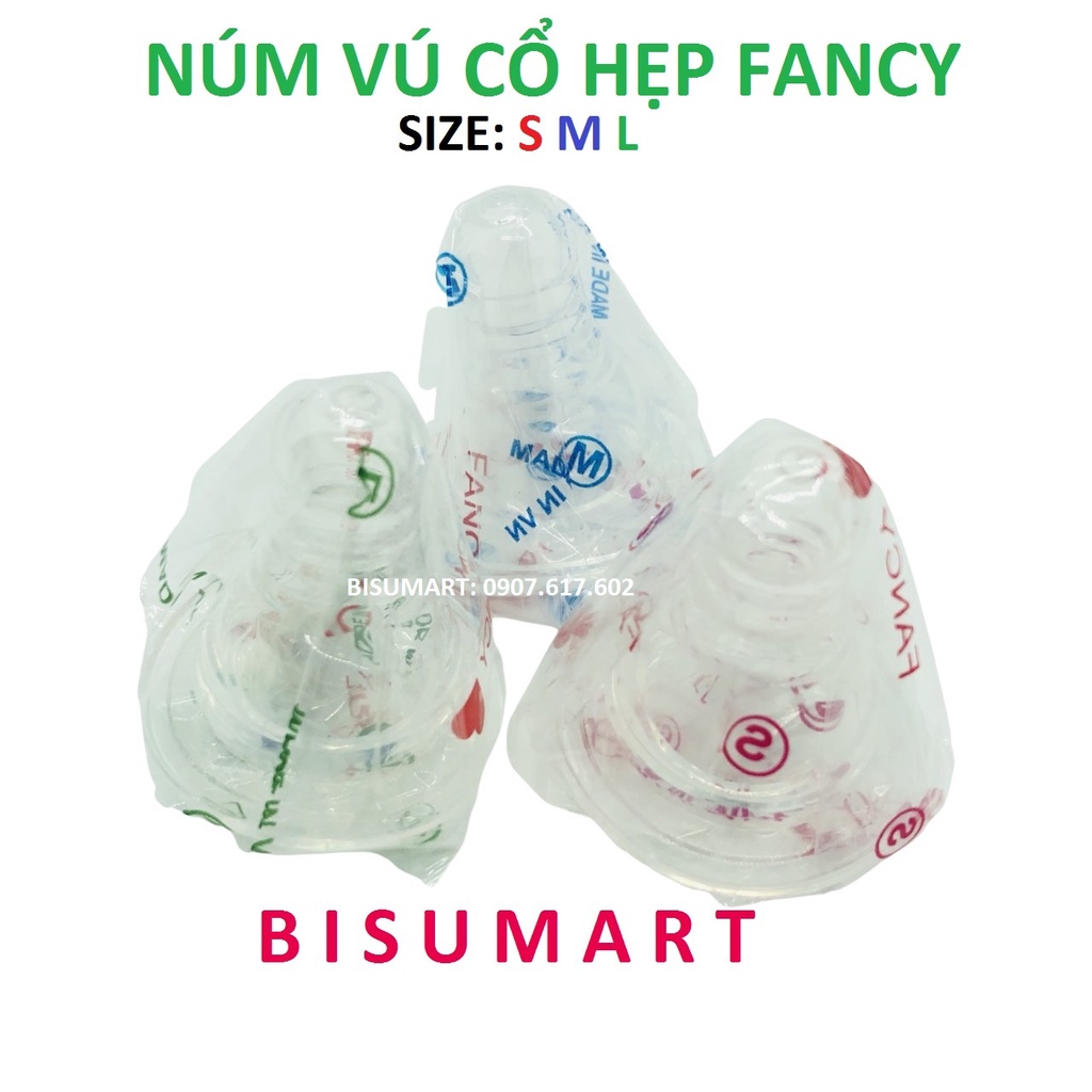 Núm Vú cổ hẹp Silicone Siêu Mềm FANCY